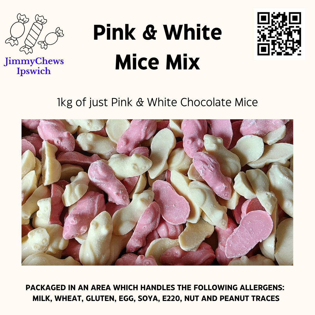 1kg Pink & White Mice
